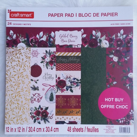 Last One! Festive Gilded Berry Paper Pad by Craft Smart - Picture 3 of 12